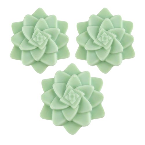 Set of 3 Mint Rosette Succulent Soaps for sale, Handmade natural succulent soap 2.5 oz with Aloe Water and Sea Kelp scent, Artisan Soaps for Gifr Decor Ideas