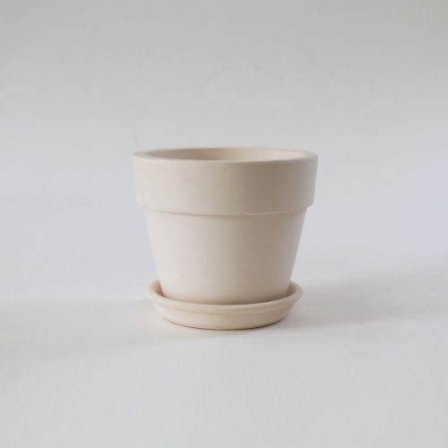 white clay pots, clay pot