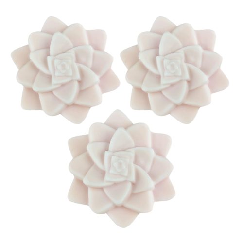 Set of 3 Pastel Pink Rosette Succulent Soaps for sale, Handmade natural succulent soap 2.5 oz with grapefruit scent, Artisan Soaps for Gifr Decor Ideas