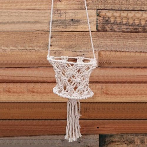 4 Inch Basket Macrame 2 1