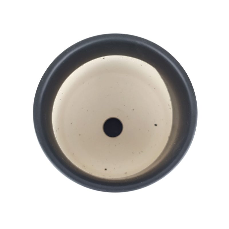 4inchBlackPorcelainCylinderwithSaucer 21 2