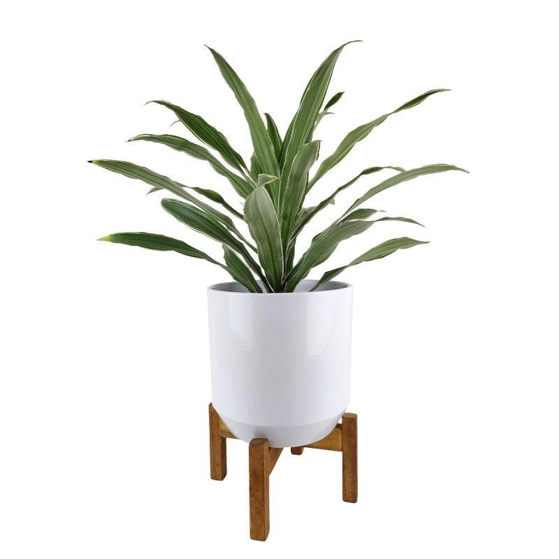 planter with stand, white planter with stand, plant pot with stand, pot with stand, large planter with stand, ceramic planter with stand, indoor plant pot with stand, 10 inch planter with stand, large pot with stand, 10 inch pot with stand, large houseplant pot