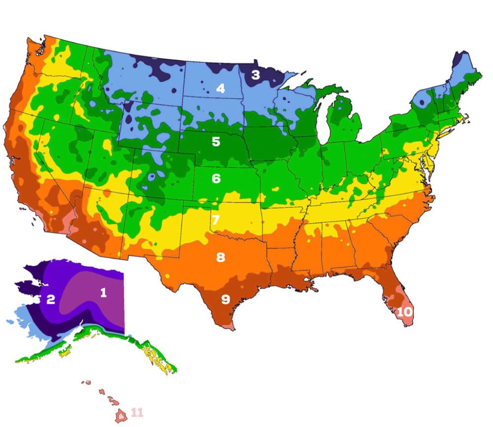 map of growing zones usa 17